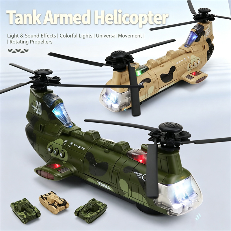 Model Airplane Plastic - Elicottero Elettrico con Ruote Universali, Giocattolo