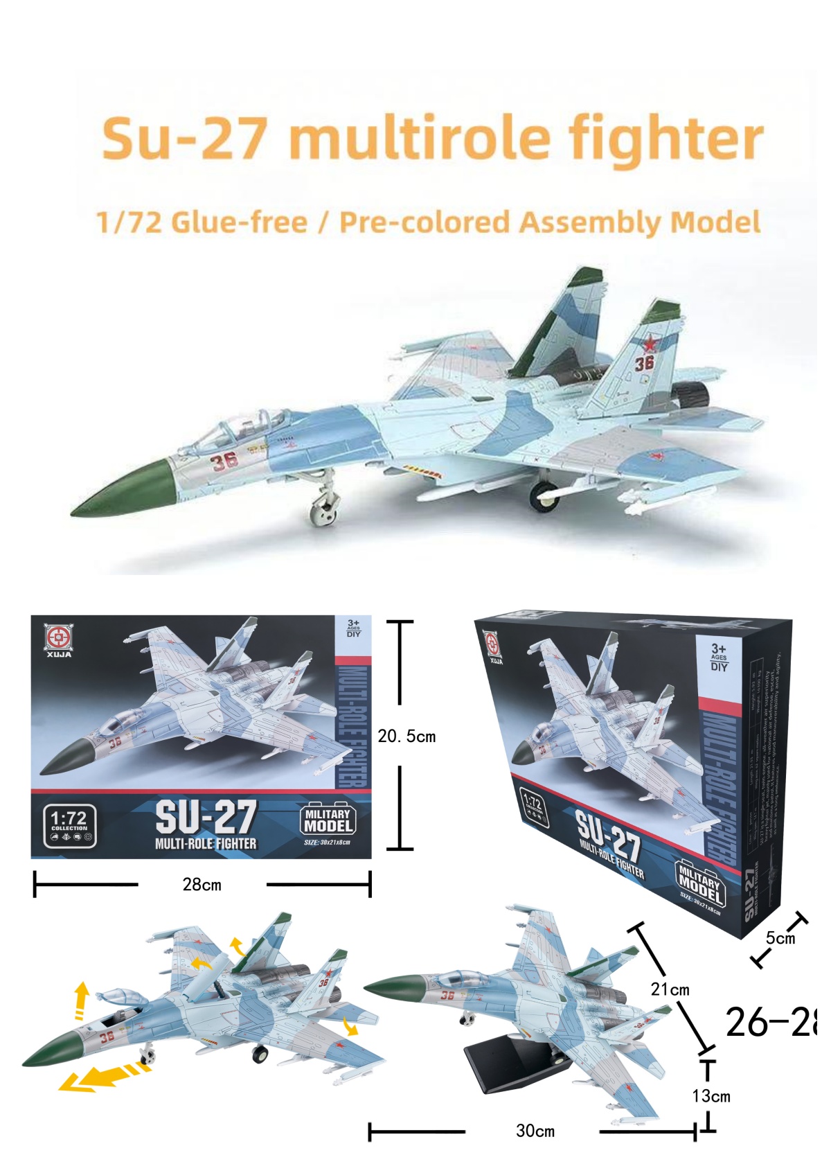 Model Airplane Plastic - Modellino di Aereo in Scala 1/72