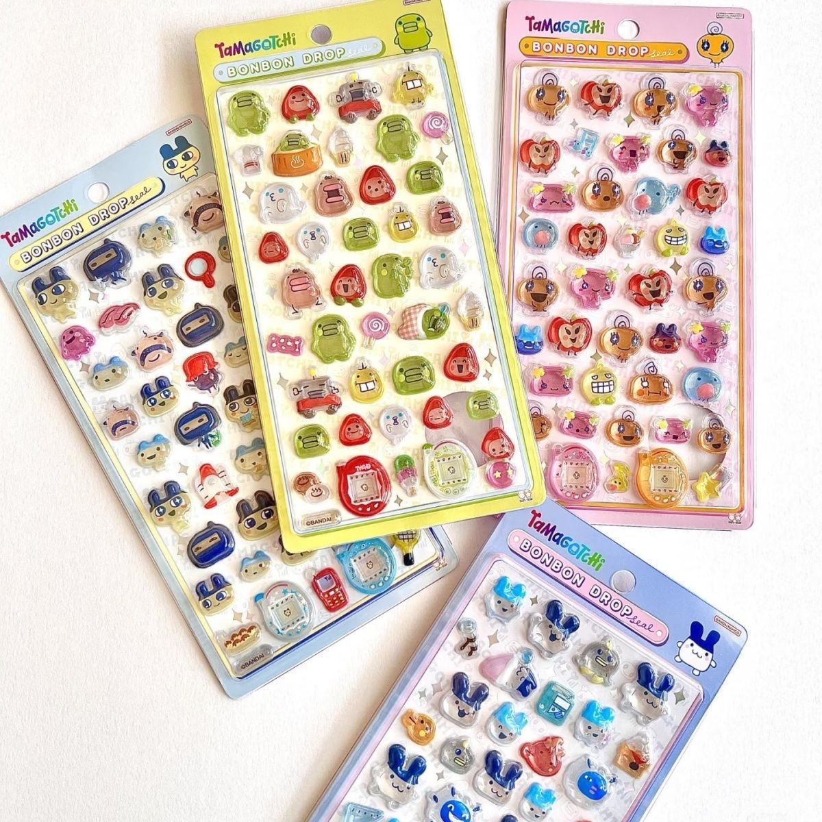 Bandai Model Tamagotchi - Adesivi 3D Tamagotchi - Simpatici Adesivi