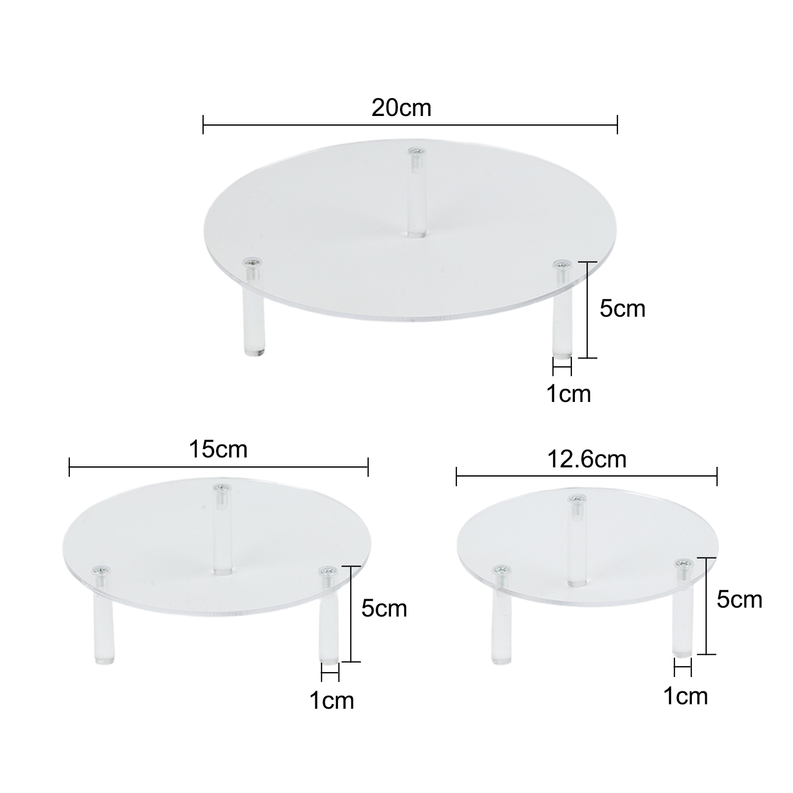Display Risers Set - Set di 3 Alzate Espositive Rotonde
