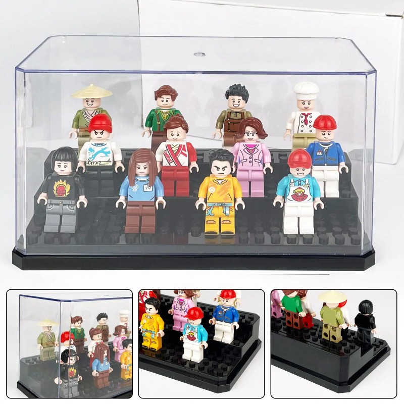 Lego Minifigure Holder - Espositore in Acrilico per Minifigure, Scatola